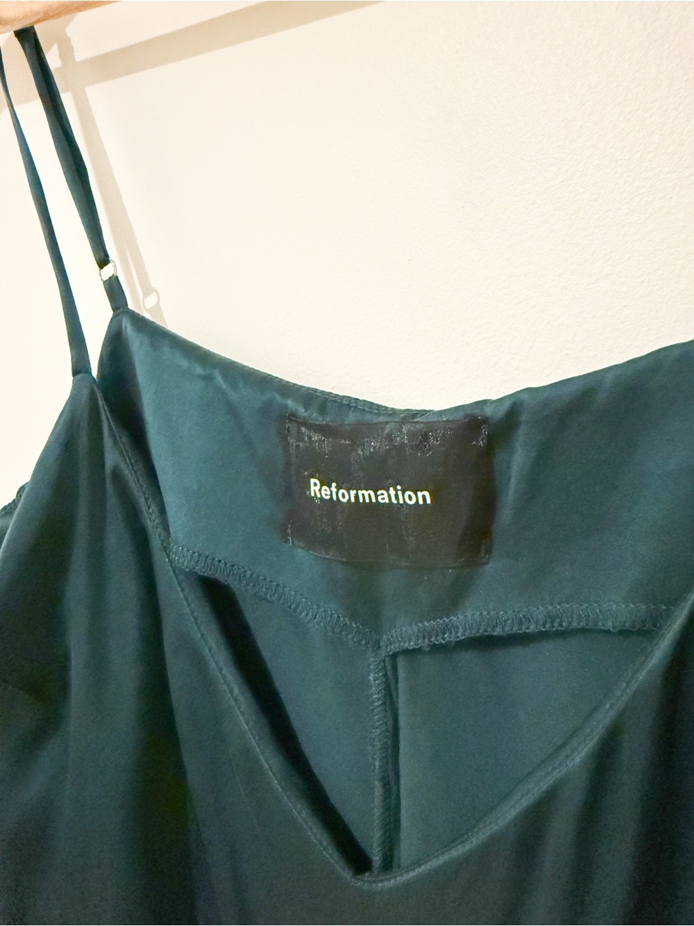 Reformation Teal Slip Dress - Picture 5 of 11